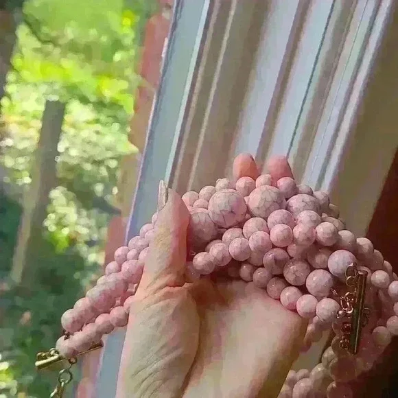 Chunky pink beaded 5 standard necklace - Picture 14 of 16